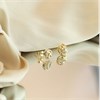 9ct Gold Two Colour Knot Stud Earrings - 6mm - G0413 Alternative Image