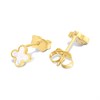 9ct Gold Mother Of Pearl Floral Earrings - G04154 Alternative Image