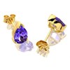9ct Gold Amethyst Teardrop Stud Earrings - 7mm - G0416 Alternative Image