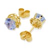9ct Gold Blue Topaz Earrings - 5mm - G0427 Alternative Image