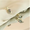 9ct Gold Mystic Topaz And Diamond Stud Earrings - 16mm - G0455 Alternative Image