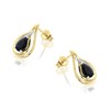 9ct Gold Black Sapphire And Diamond Stud Earrings - G0456 Alternative Image