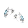 9ct White Gold Blue Topaz And Diamond Stud Earrings - G0457 Alternative Image