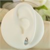 9ct White Gold Blue Topaz And Diamond Stud Earrings - G0457 Alternative Image