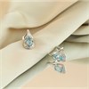 9ct White Gold Blue Topaz And Diamond Stud Earrings - G0457 Alternative Image