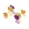 9ct Gold Amethyst Stud Earrings - 5mm - G0461 Alternative Image