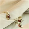9ct Gold Garnet And Diamond Stud Earrings - G0462 Alternative Image