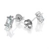 9ct White Gold Aquamarine And Diamond Stud Earrings - G0467 Alternative Image