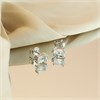 9ct White Gold Aquamarine And Diamond Stud Earrings - G0467 Alternative Image