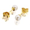 9ct Gold Japanese Akoya Cultured Pearl Stud Earrings - 3.5-4mm - G0475 Alternative Image