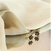 9ct Gold Sapphire Cluster Earrings - 7mm - G0488 Alternative Image