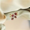 9ct Gold Ruby Cluster Earrings - 7mm - G0489 Alternative Image