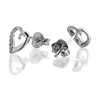 9ct White Gold Diamond Heart Stud Earrings - 7mm - G0533 Alternative Image
