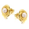 9ct Gold Freshwater Pearl Knot Earrings - 12mm - G0568 Alternative Image
