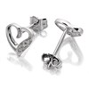 9ct White Gold Diamond Heart Earrings - 7mm - G0583 Alternative Image