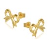 9ct Gold Bow Stud Earrings - 10mm - G0619 Alternative Image