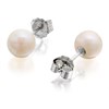 9ct White Gold Akoya Cultured Pearl Earrings - 6mm - G0632 Alternative Image