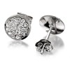 9ct White Gold Crystal Stud Earrings - 6mm - G0634 Alternative Image