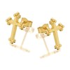 9ct Gold Ornamented Cross Earrings - 10mm - G0663 Alternative Image