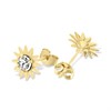 9ct Gold Crystal Sun Stud Earrings - 7mm - G0686 Alternative Image