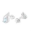 9ct White Gold Aquamarine Stud Earrings - G0689 Alternative Image