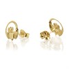 9ct Gold Claddagh Stud Earrings - 8mm - G0720 Alternative Image