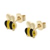 9ct Gold Enamel Bee Stud Earrings - 6mm - G0814 Alternative Image