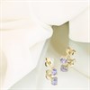 9ct Gold Oval Tanzanite Stud Earrings - 4mm - G0815 Alternative Image