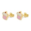 9ct Gold Enamel Cupcake Stud Earrings - 6mm - G0824 Alternative Image