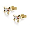 9ct Gold Enamel Stud Earrings - 7mm - G0827 Alternative Image