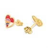 9ct Gold Enamel Rainbow Heart Stud Earrings - G0850 Alternative Image
