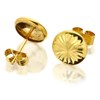 9ct Gold Button Earrings - 8mm - G0853 Alternative Image
