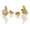 9ct Gold Glitter Enamel Bunny Stud Earrings - 8mm - G0854 Alternative Image