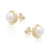 9ct Gold Freshwater Pearl Stud Earrings - 9mm - G0917 Alternative Image