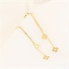 9ct Gold Floral Drop Earrings - G1081 Alternative Image
