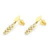 9ct Gold Two Colour Celtic Drop Earrings - 22mm drop - G1233 Alternative Image