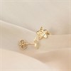 14ct Gold Star Diamond Cut Stud Earrings - G1312 Alternative Image