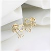14ct Gold Open Heart Stud Earrings - G1313 Alternative Image