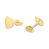 14ct Gold Plain Heart Stud Earrings - G1314 Alternative Image