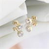 14ct Gold CZ Stud Earrings - G1317 Alternative Image