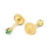 14ct Gold Emerald Stud Earrings - G1321 Alternative Image