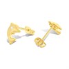 14ct Gold Dolphin CZ Stud Earrings - G1335 Alternative Image