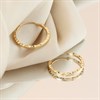 14ct Gold 13mm Diamond Cut Hinged Hoop Earrings - G1343 Alternative Image