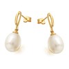 9ct Gold Freshwater Pearl Drop Earrings - 22mm drop - G1419 Alternative Image
