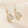 9ct Gold Two Colour Cubic Zirconia Celtic Drop Earrings - G1437 Alternative Image