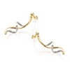 9ct Two Colour Gold Twisted Spiral Drop Earrings - 37mm drop - EXCLUSIVE - G1446 Alternative Image
