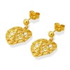 9ct Gold Heart Wire Drop Earrings - 15mm drop - G1614 Alternative Image
