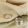 9ct White Gold Twisted Hoop Earrings - 15mm - G2105 Alternative Image
