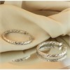 9ct White Gold Diamond Cut Hoop Earrings - 30mm - G2107 Alternative Image
