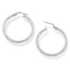 9ct White Gold Twist Hoop Earrings - 28mm - G2147 Alternative Image